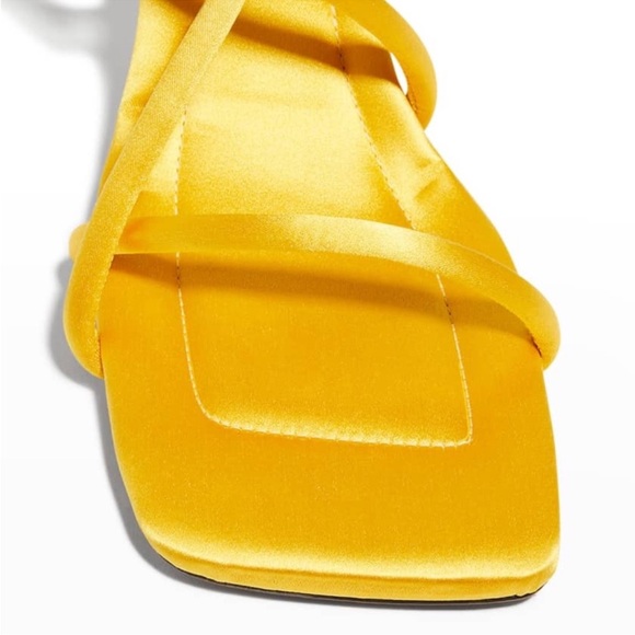 PROENZA SCHOULER YELLOW SATIN HEELS - Picture 2 of 12